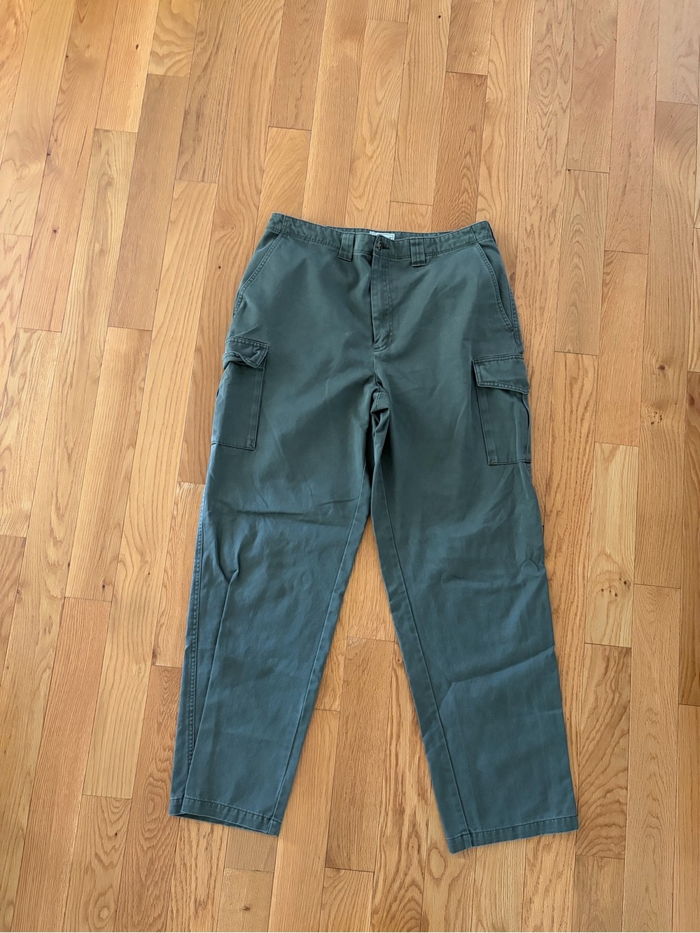 L.L. Bean Men's Olive Green Cotton Chinos